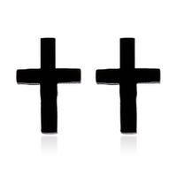 1 Pair Retro Cross Stainless Steel Plating Ear Studs sku image 8