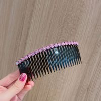 Retro Flower Plastic Rhinestone Hair Combs sku image 3