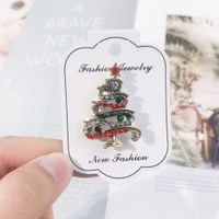 Fashion Christmas Tree Alloy Plating Artificial Rhinestones Women's Brooches sku image 1
