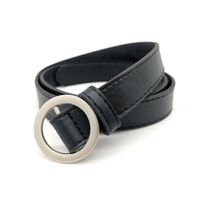 Retro Solid Color Pu Leather Alloy Women's Leather Belts main image 2