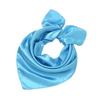 Women's Fashion Solid Color Satin Sewing Silk Scarves main image 3