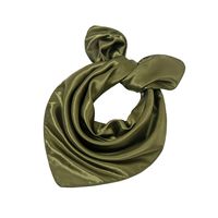 Women's Fashion Solid Color Satin Sewing Silk Scarves sku image 7