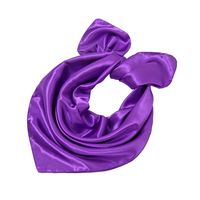 Women's Fashion Solid Color Satin Sewing Silk Scarves sku image 12