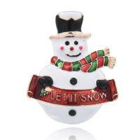 Cute Christmas Tree Snowman Alloy Rhinestone Enamel Women's Brooches main image 5
