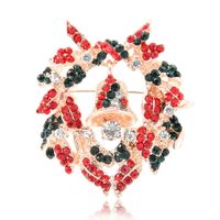 Cute Christmas Tree Snowman Alloy Rhinestone Enamel Women's Brooches sku image 6