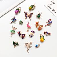 Simple Style Animal Insect Alloy Plating Artificial Rhinestones Artificial Pearls Women's Brooches main image 1
