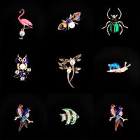Simple Style Animal Insect Alloy Plating Artificial Rhinestones Artificial Pearls Women's Brooches main image 3