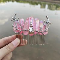 Ethnic Style Crown Artificial Crystal Plating Hair Combs sku image 9
