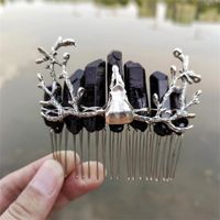 Ethnic Style Crown Artificial Crystal Plating Hair Combs main image 3
