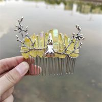 Ethnic Style Crown Artificial Crystal Plating Hair Combs sku image 3