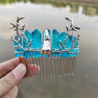 Ethnic Style Crown Artificial Crystal Plating Hair Combs sku image 7