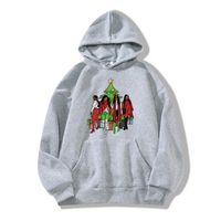 Mode Weihnachtsbaum Polyester Mit Kapuze Lange Ärmel Normale Ärmel Drucken Tasche Kapuzenpullover sku image 13