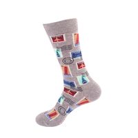 Unisex Fashion Stripe Nylon Cotton Jacquard Ankle Socks 1 Piece sku image 11
