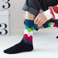 Unisex Basic Color Block Nylon Cotton Jacquard Ankle Socks main image 2