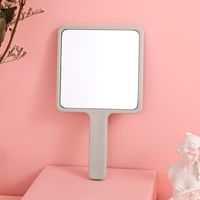 Simple Square Handheld Portable Small Make-up Mirror main image 2