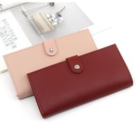 Unisex Solid Color Pu Leather Lock Clasp Wallets main image 3