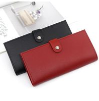 Unisex Solid Color Pu Leather Lock Clasp Wallets main image 2