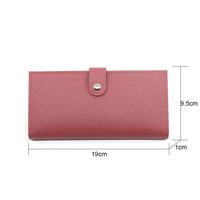 Unisex Solid Color Pu Leather Lock Clasp Wallets main image 5