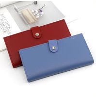 Unisex Solid Color Pu Leather Lock Clasp Wallets main image 1