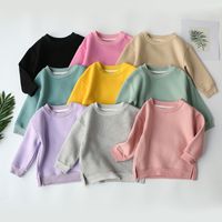 Décontractée Couleur Unie Mélange De Coton Hoodies Et Pulls main image 1