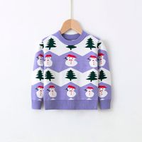 Christmas Fashion Snowman Knit Hoodies & Sweaters sku image 5