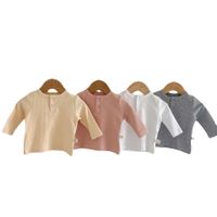 Cute Solid Color Button Cotton Hoodies & Sweaters main image 3