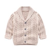 Simple Style Solid Color Button 100% Cotton Girls Outerwear main image 5