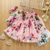 Children's Day Princess Flower Ruched Cotton Girls Dresses main image 5