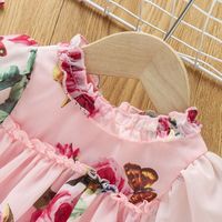 Children's Day Princess Flower Ruched Cotton Girls Dresses main image 2