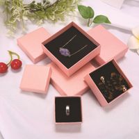Fashion Simple Style Solid Color Paper Jewelry Boxes main image 5