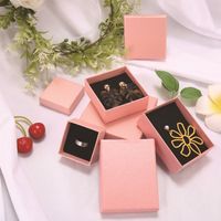 Fashion Simple Style Solid Color Paper Jewelry Boxes main image 3