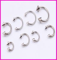 Fashion Geometric Stainless Steel Lip Stud Ear Studs Nose Ring 1 Piece sku image 2