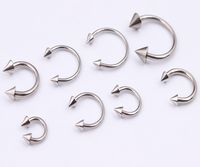 Fashion Geometric Stainless Steel Lip Stud Ear Studs Nose Ring 1 Piece main image 3