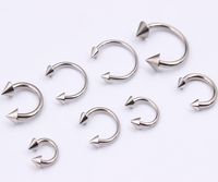 Fashion Geometric Stainless Steel Lip Stud Ear Studs Nose Ring 1 Piece main image 2