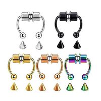 Pastoral Geometric Stainless Steel Nose Ring 1 Piece sku image 26