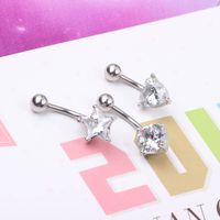 Fashion Heart Shape Stainless Steel Belly Ring 1 Piece main image 4