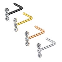 Fashion Geometric Stainless Steel Pearl Ear Studs 1 Piece sku image 2