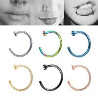 Fashion C Shape Stainless Steel Plating Nose Ring main image 6