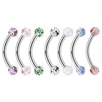 Simple Style Geometric Stainless Steel Sequins Ear Studs 1 Piece sku image 2