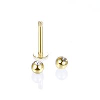 Fashion Conical Stainless Steel Inlaid Zircon Lip Stud main image 5