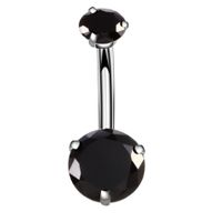 Fashion Geometric Stainless Steel Inlaid Zircon Belly Ring sku image 5