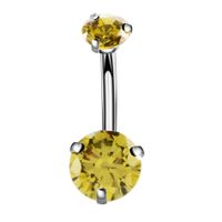 Fashion Geometric Stainless Steel Inlaid Zircon Belly Ring sku image 5