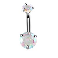 Fashion Geometric Stainless Steel Inlaid Zircon Belly Ring sku image 8