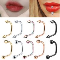 Fashion Geometric Stainless Steel Plating Lip Stud 1 Piece main image 1