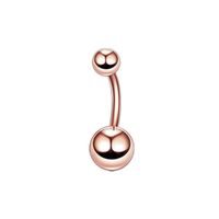 Fashion Geometric Stainless Steel Inlay Zircon Belly Ring sku image 5