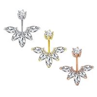 Fashion Flower Stainless Steel Plating Belly Ring 1 Piece main image 1