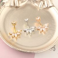 Fashion Flower Stainless Steel Plating Belly Ring 1 Piece main image 5