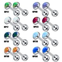 Simple Style Colorful Stainless Steel Plating Zircon Ear Studs 1 Piece main image 2