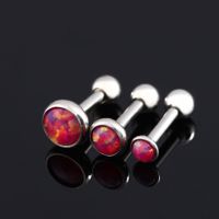 Simple Style Colorful Stainless Steel Plating Zircon Ear Studs 1 Piece main image 1