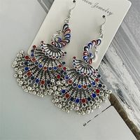 Retro Geometric Metal Inlay Artificial Pearls Women's Drop Earrings 1 Pair sku image 10